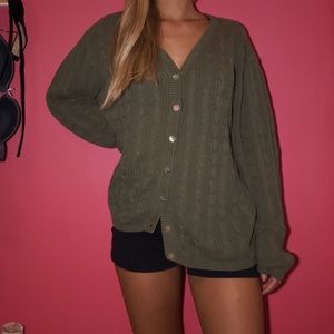oversized buttoned sweater